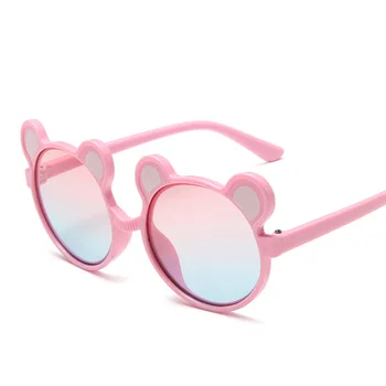 Nova Moda Medved Uho Oblike, sončna Očala Srčkan Fantje Dekleta Krog Okvir sončna Očala Gradient Očala UV400