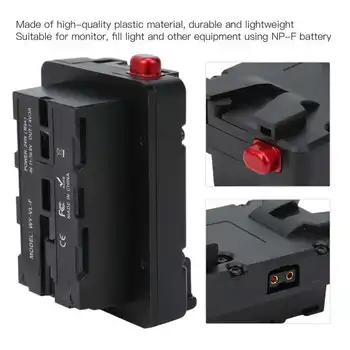 Nova Črna Plastika Baterije v Škatle za Shranjevanje Energije Banke Diy V Mount, da NP-F Adapter V-Lock D-tapnite Baterijo, Adapter Ploščo Za Monitor