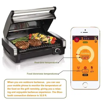 Nove Brezžične Mesnimi Zrezek Termometer za Peči, BBQ Kadilec Rotisserie Kuhinja Smart Digitalni Bluetooth Žar Dodatki