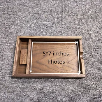 Nove lesene foto album polje (Tiskanje 5*7-palčni) USB 3.0 flash pendrive DIY vgraviran LOGOTIP poroko pomnilnik fotografija studio