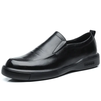 Nove Luksuzne Blagovne Znamke, Usnje, Modni Moški Poslovno Obleko Loafers Pointy Črne Čevlje Oxford Dihanje Formalno Poročni Čevlji
