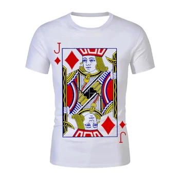 Nove Moške 3D Tiskanje Poker T-shirt Solitaire Moške Zabava T-shirt Vrh Priložnostne Latest Visoke Kakovosti Nove Ustvarjalne T-shirt