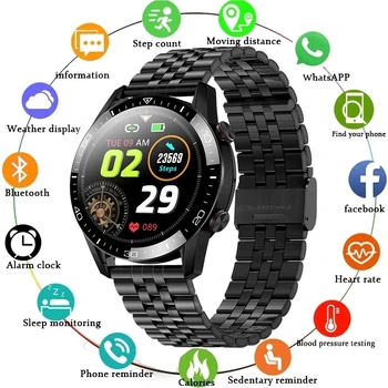 Nove Pametne Watch Moških Bluetooth Klic TK2-8 IP68 Vodotesen Srčni utrip, Krvni Tlak SmartWatch Fitness Sports Tracker Android, IOS