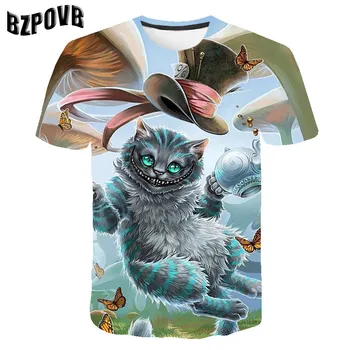 Nove Police 2021 Otroci Tshirt Fantje In Dekleta 3D Tiskanje Design Tshirts Panda Bambusa Mačka Ples Kawaii Harajuku Srčkan T-majice