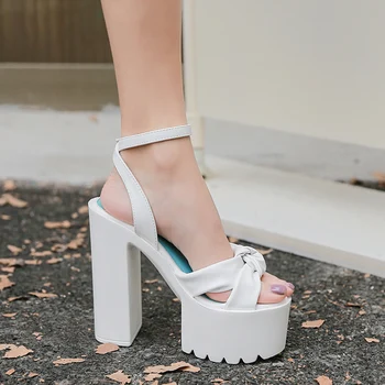 Nove ženske Poletne čevlje Platformo Gladiator Sandali ženske bele Dame sandali, Čevlji za Ženske Klini Visokih Petah Poletni Sandali