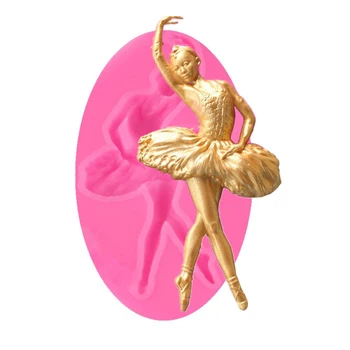 Novi Baletni Plesalec Silikonsko Plesni Sugarcraft Fondat Plesni Torta Dekoraterstvo Orodja Čokolada Gumpaste