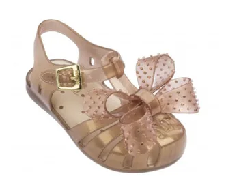 Novi Mini Melissa otroški sandali Otroci Dekle jelly čevlji val točko tri-dimenzionalni lok otroške sandale Plaži Čevlji HMI018