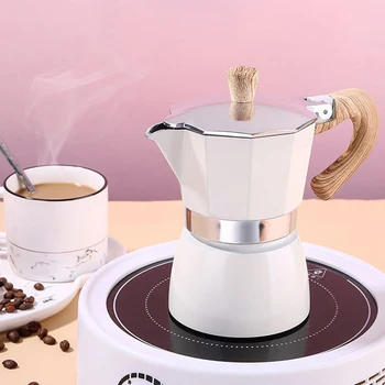 Novo 3/6cup Kavo Kavo Kavo Kavo italijanske Moka Espresso Cafeteira Percolator Pot Stovetop aparat za Kavo Aluminija Moka Cafeteira