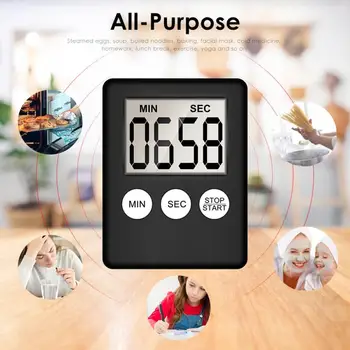 Novo 8Colors Super Tanek Digitalni LCD Zaslon Kuhinjski Timer Kvadratnih Kuhanje Count Up Tuš Učenje Odštevanje Alarm Magnetni Ura