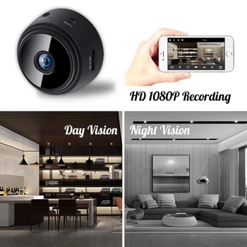 Novo A9 Mini Kamera 1080P Brezžični WiFi IP Omrežja HD Home Security P2P Kamera, WiFi Baby Zaznavanje Gibanja Kamere Security Monitor