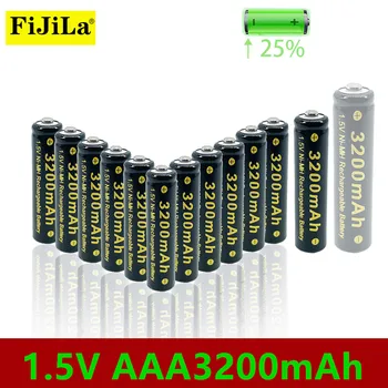 Novo blagovno Znamko AAA Baterije 3200mAh 1,5 V Alkalni bateriji AAA polnilne baterije za Daljinski upravljalnik Igrača svetlobe Batery