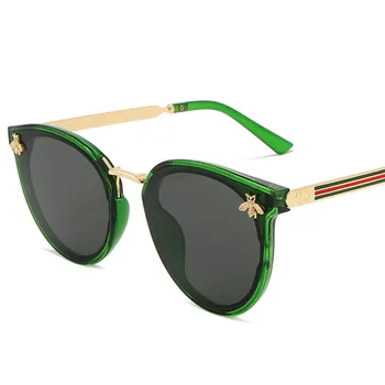 Novo blagovno Znamko Design Luksuzni Ovalne Čebel sončna Očala za Ženske Modni Klasičen Retro Dame Poletje Plaža Športih na Prostem UV400 sončna Očala