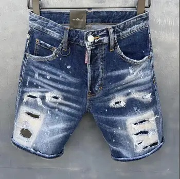 Novo DSQ2 Poletne Moške Kratke Jeans, Moda za Priložnostne Slim Visoke Kakovosti Traper Hlače Oblačila 3002