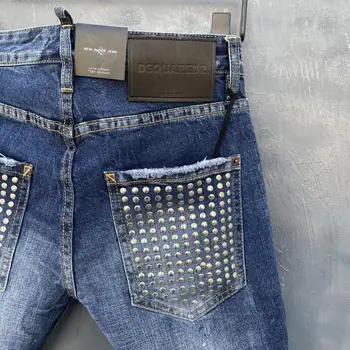 Novo DSQ2 Poletne Moške Kratke Jeans, Moda za Priložnostne Slim Visoke Kakovosti Traper Hlače Oblačila 3002