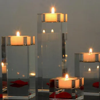 Novo Kristalno Steklo Sveča Držalo Za Palico, Visoke Temperature Evropske Upscale Večerja Poroko Bar Stranka Svečnik Tabela Romantični