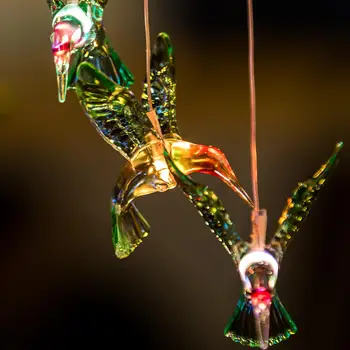 Novo Mrmranje Ptica LED Sončne Svetlobe Romantično Windbell Wind Chime Niz Svetilka Obesek Barva Spreminja, za Vrt, Teraso, Dvorišče Dekor