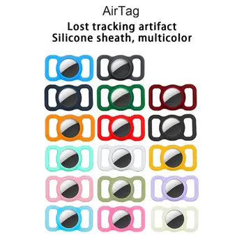 Novo Silikonsko Apple Airtags Primeru Srčkan Kosti Pet Anti-izguba Apple Air Oznake Hangable Tracker Kritje Anti-scratch Keychain Zaščitnik