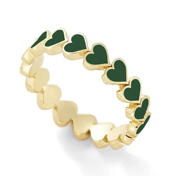 Novo Srce Zlaganje Obroči za Ženske Minimalističen Zlata prstana za Najboljša Prijateljica Cute Obroč Pisane Emajl Srce, Obdano Lep