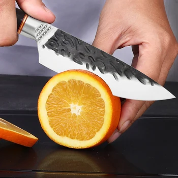 Nož Za Sadje Leseni Ročaj Kuhinje Kuhar Nož Iz Nerjavečega Jekla, Kovane Mesa Cleaver Kuhinjski Pribor