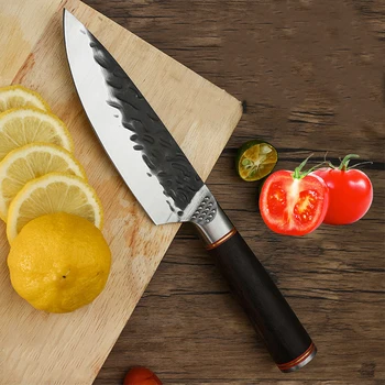 Nož Za Sadje Leseni Ročaj Kuhinje Kuhar Nož Iz Nerjavečega Jekla, Kovane Mesa Cleaver Kuhinjski Pribor