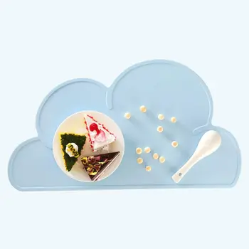 Oblak Oblike Silikona Tabela Mat Placemat za Otroke Baby Toddlers Ne Zdrsne BPA Free Kuhinja Pad