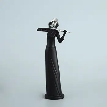 [Obrti] Sodobno Abstraktno Kiparstvo glasbeni Violino Violinist slika model Kip Umetnosti Carving Smolo Figur Doma Odlikovanja