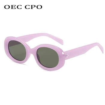 OEC CPO Moda Ovalne sončna Očala Ženske Letnik blagovne Znamke Oblikovalec Plastike Okrogla sončna Očala Ženska Seksi Očala Ženske UV400 Oculo