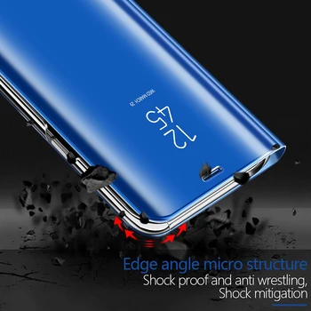 Ogledalo Flip Primeru Za Xiaomi Redmi Opomba 7 6 5 Pro 9S 8 8T 9 4X 4 5A Kritje Na Xiomi Redmi 9 9A 9C 6A 7A 8A S2 POCO X3 NFC