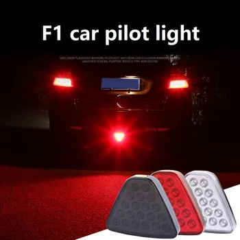 OKcar 12V Universa LED Zadnja Zavora meglenke Kvadratnih Pilotni Svetlobe F1 Slog Zadnji lip Odbijača, luči Za za Toyota land cruiser prado