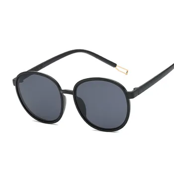 Okrogla sončna Očala Ženske blagovne Znamke Oblikovalec Ovalne Prevelik sončna Očala Ženski Retro Črno Barvo Očal UV400