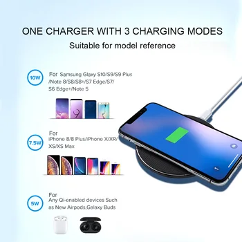 Olaf 10W Qi Brezžični Polnilnik Tipke za Samsung Galaxy S8 S9 S10 iPhone 11 Pro Max Nokia Nexus 4 Mobilni Telefon Hitro Adapter