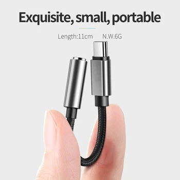 Oppselve Tip C do 3,5 mm Jack za Slušalke Kabel Za Huawei P40 P30 Samsung S10 S20 USB Tip-C 3.5 AUX Slušalke Slušalke Adapter