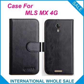 Original! MLS MX 4G Primeru, 6 Barv, Visoka Kakovost Flip Usnjena Denarnica Primeru Za MLS MX 4G Pokrov Reže Telefon Vrečko