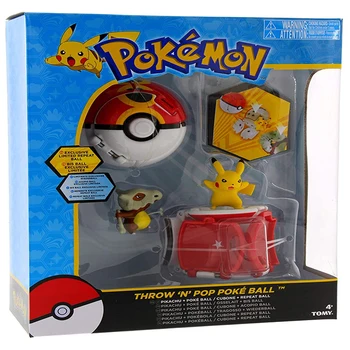 Original Pokemon Pikachu Vrgel 'N' Pop Pokeball Dejanje Slika Nastavite Posnetek in Gredo Otroci Darilo