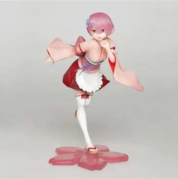 Original Ram Anime Številke Model Re: Življenje v Drugačen Svet od Nič Akcije Toy Slika Kimono Devica Obleko 64100 Kip 23 cm
