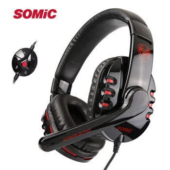 Original SOMIC G927 Virtualni 7.1 Surround Zvoka in zvočnih šumov Stereo Slušalke Močan Bas Slušalke za PC Gaming z Mic