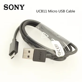 Original Sony Hitrega polnjenja priključek Mikro usb kabel 100CM UCB11 Podatkov Linija Za Xperia Z5 Premium Z4 Z3 Z2 Z1 Mini XZ3 XA Ultra M2 E5 C5
