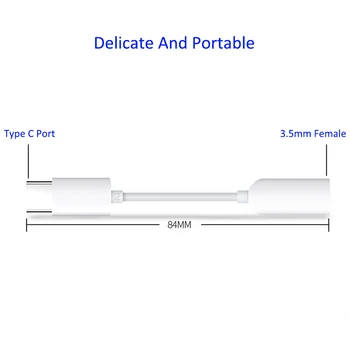 Original Xiaomi Tip C 3.5 Jack za Slušalke, Kabel USB C do 3.5 mm AUX Slušalke Adapter Avdio kabel Za CC9 CC9e Mi 9 9SE 8 9T 8SE