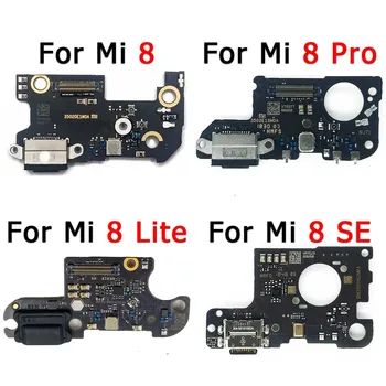 Originalno Polnjenje Odbor Za Xiaomi Mi 8 Pro Lite Mi8 SE Polnjenje Vrata Usb Priključek za Vtičnico Pcb Dock Popravila Flex Kabel Rezervni Deli