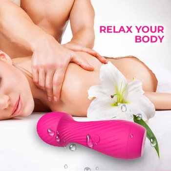 Osebni Mini Wan Nepremočljiva Massager Ročni Električni Magic Massager z 9 Vibracije Načini za ponovno Polnjenje Barvo Naključno