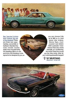 Osebno Delavnico Prijavite 1967 Ford Mustang Umetnosti, Tiskanje Kovin Tin Prijavite Stenska Ploščica