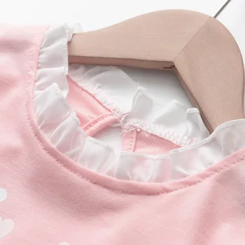 Otrok bo ustrezala spomladi in jeseni baby girl boy moda navpično ovratnik v obliki srca obleko tiskanje dolgo sleeved obleko
