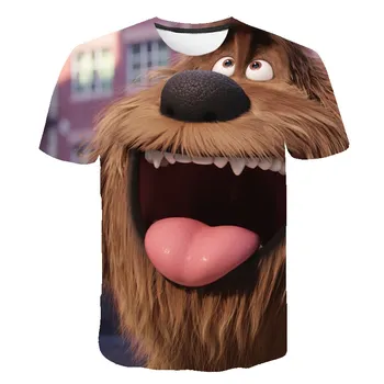 Otroška Oblačila Fantje Dekleta Poletje T-Shirt Zabavno 3D Print Majica s kratkimi rokavi Rokav Živali T-Shirt Visoke Kakovosti T-Shirt