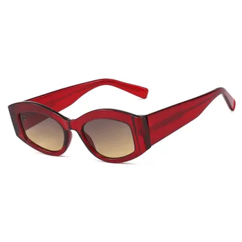 Ovalni sončna očala ženske letnik rdeče prevelik sončna očala ženski moški oculos de sol feminino 2020 2021