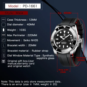 Pagani Design 2021 Novih Moških Mehanska ura iz Nerjavečega Jekla Safir Nh35 Samodejno Nepremočljiva Moda 40 mm Športna moška Ura