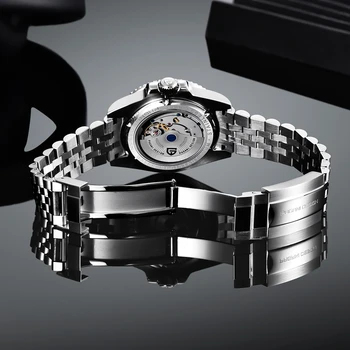 PAGANI DESIGN Moške Samodejno WatchTop blagovne znamke Safirno Steklo, Nerjaveče Jeklo MechanicalWatch 100M Nepremočljiva Mens Watch GMT