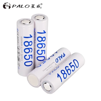 PALO 2-12 KOS 18650 baterijo 3,7 V 3200mAh 18650 Litij-ionska Baterija za Polnjenje Za Svetilko Elektronska Cigareta baterije