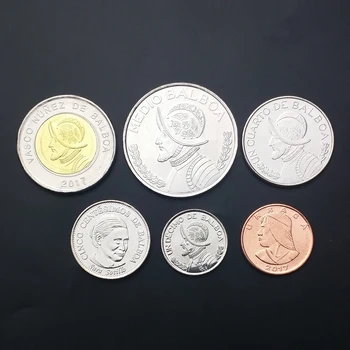 Panama 6 Kovancev, Nastavite 2017 Resnično Izvirno Kovancev Originalne Izdaje Zbiranje Kovancev Unc