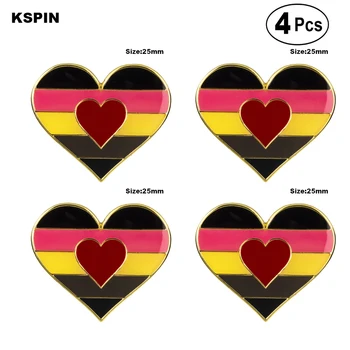 Pansexual ponos srca v obliki Pin River Pin Značko Broška Ikone 4pcs