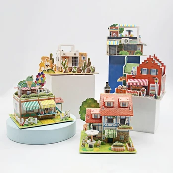 Papir 3D Ročno Sestavljeni Model Zgradbe Izobraževalne Igrače, Otrok, Starš-Otrok, Ročno DIY Jigsaw Igrača Darilo